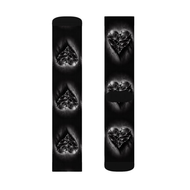 Broken Heart Sublimation Socks - Image 4