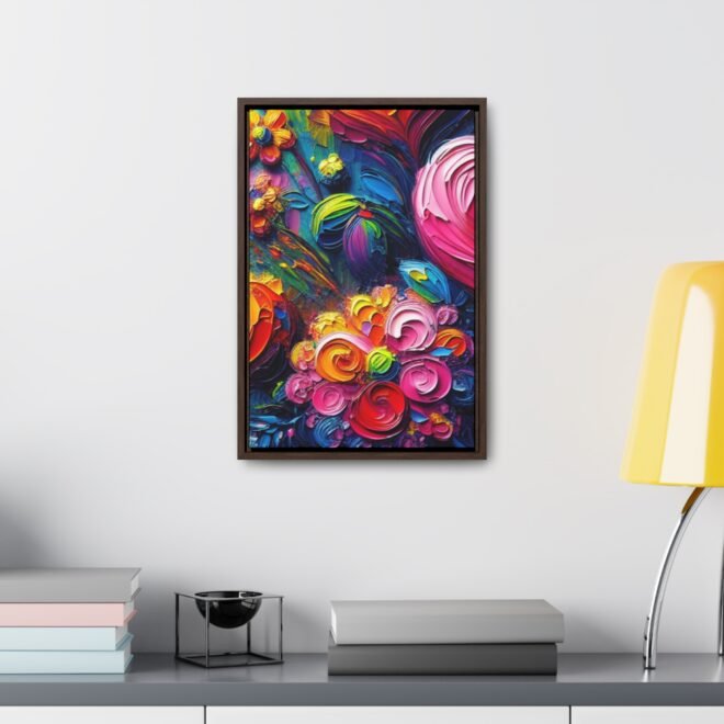 Heart Flowers Gallery 100% Cotton Canvas Wraps with Frame - Image 48