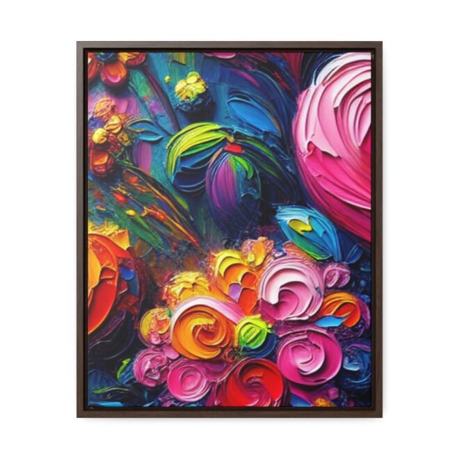 Heart Flowers Gallery 100% Cotton Canvas Wraps with Frame - Image 61