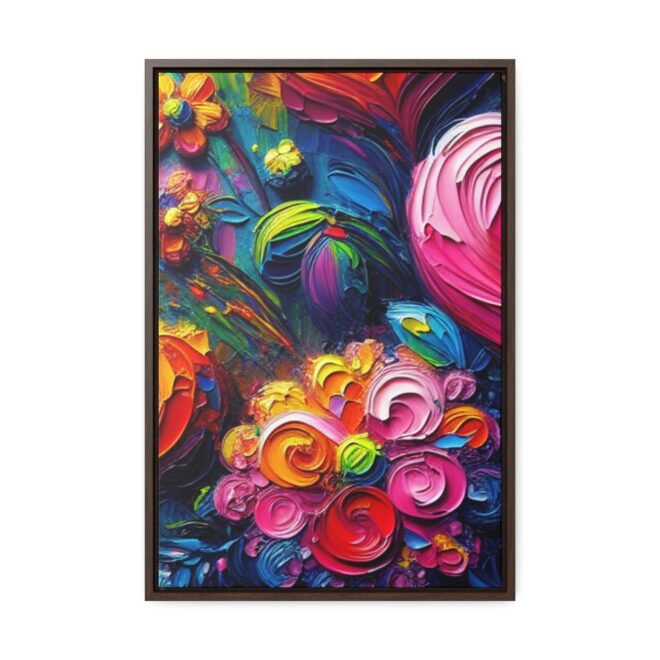 Heart Flowers Gallery 100% Cotton Canvas Wraps with Frame - Image 69