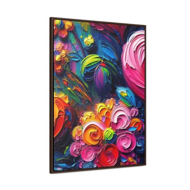 Heart Flowers Gallery 100% Cotton Canvas Wraps with Frame - Image 126