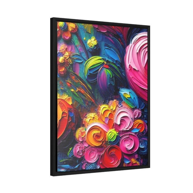 Heart Flowers Gallery 100% Cotton Canvas Wraps with Frame - Image 74