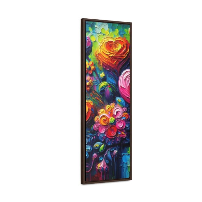 Heart Flowers Gallery 100% Cotton Canvas Wraps with Frame - Image 54
