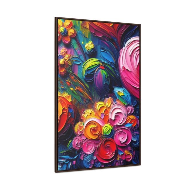 Heart Flowers Gallery 100% Cotton Canvas Wraps with Frame - Image 134