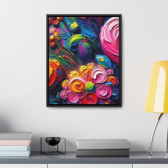Heart Flowers Gallery 100% Cotton Canvas Wraps with Frame - Image 60