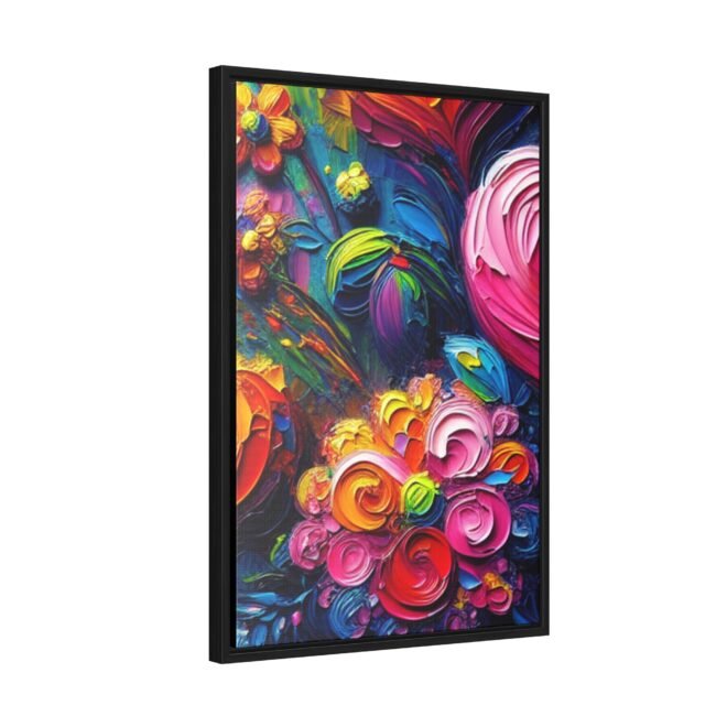 Heart Flowers Gallery 100% Cotton Canvas Wraps with Frame - Image 66