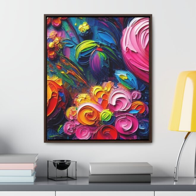 Heart Flowers Gallery 100% Cotton Canvas Wraps with Frame - Image 88