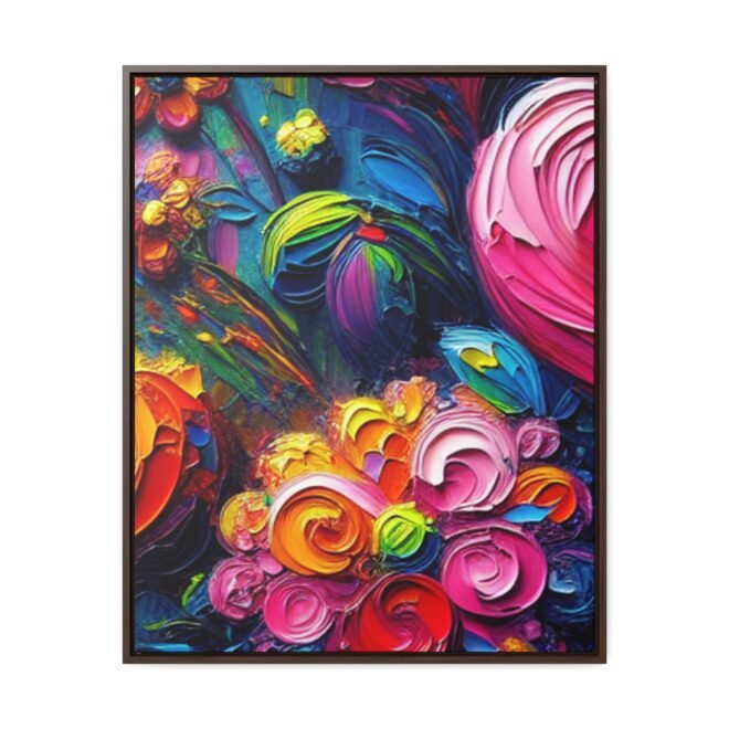Heart Flowers Gallery 100% Cotton Canvas Wraps with Frame - Image 101