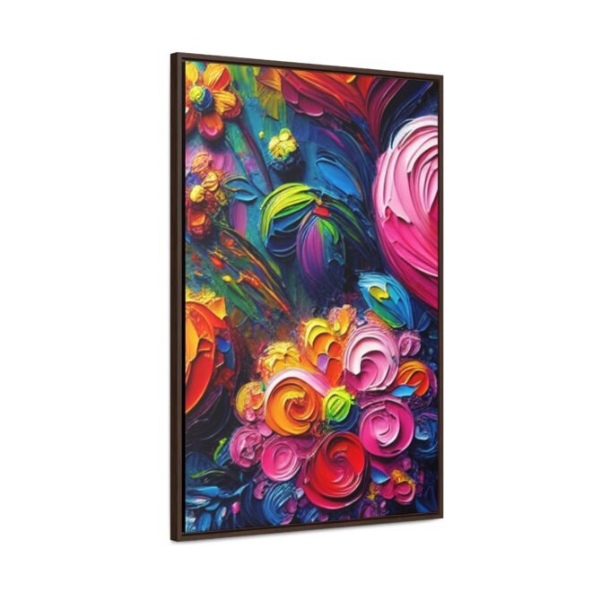 Heart Flowers Gallery 100% Cotton Canvas Wraps with Frame - Image 110