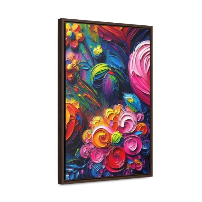 Heart Flowers Gallery 100% Cotton Canvas Wraps with Frame - Image 70