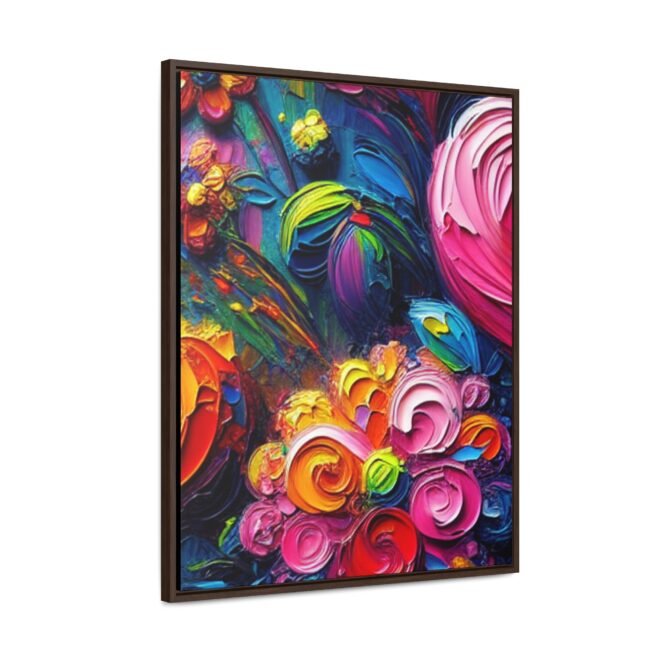 Heart Flowers Gallery 100% Cotton Canvas Wraps with Frame - Image 102