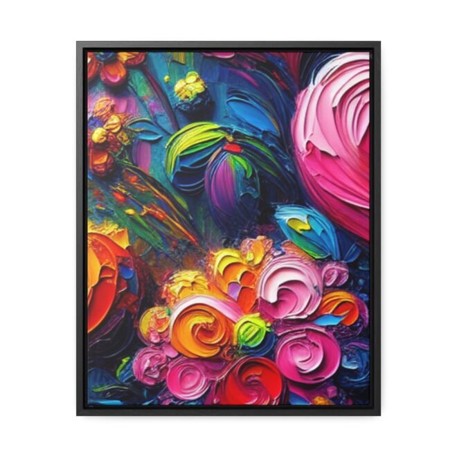 Heart Flowers Gallery 100% Cotton Canvas Wraps with Frame - Image 57
