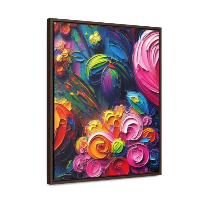 Heart Flowers Gallery 100% Cotton Canvas Wraps with Frame - Image 86