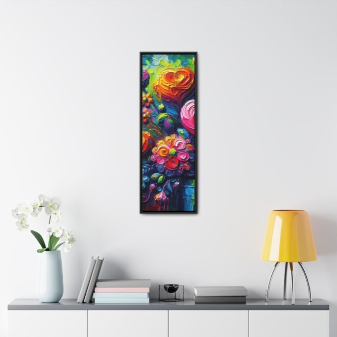 Heart Flowers Gallery 100% Cotton Canvas Wraps with Frame - Image 52
