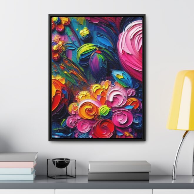 Heart Flowers Gallery 100% Cotton Canvas Wraps with Frame - Image 76