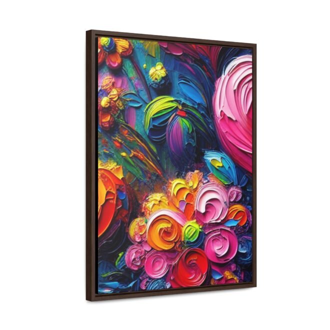 Heart Flowers Gallery 100% Cotton Canvas Wraps with Frame - Image 78