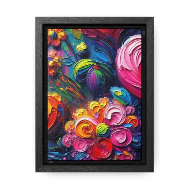 Heart Flowers Gallery 100% Cotton Canvas Wraps with Frame