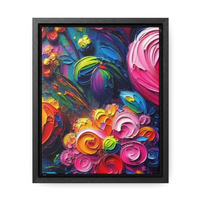 Heart Flowers Gallery 100% Cotton Canvas Wraps with Frame - Image 9