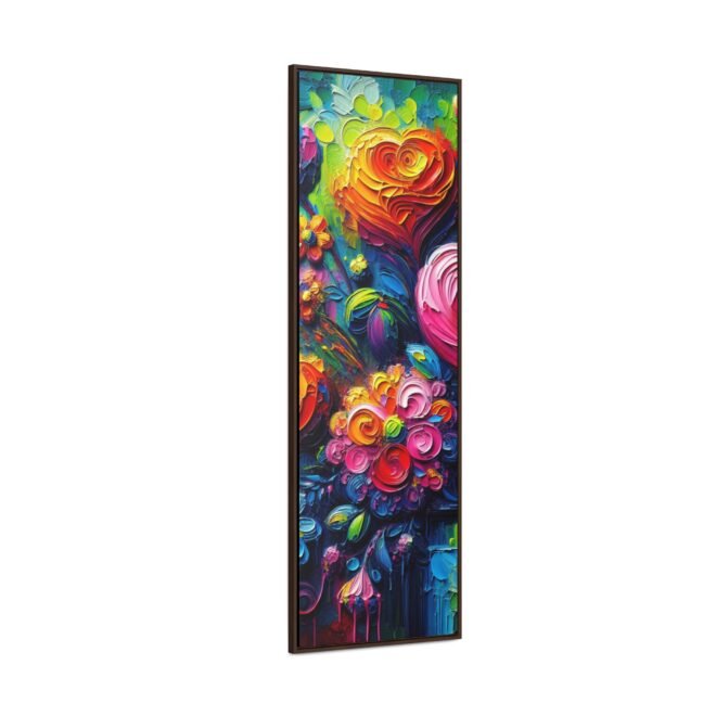 Heart Flowers Gallery 100% Cotton Canvas Wraps with Frame - Image 118