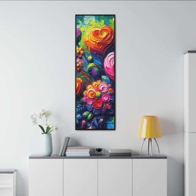Heart Flowers Gallery 100% Cotton Canvas Wraps with Frame - Image 116