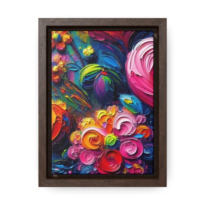 Heart Flowers Gallery 100% Cotton Canvas Wraps with Frame - Image 5