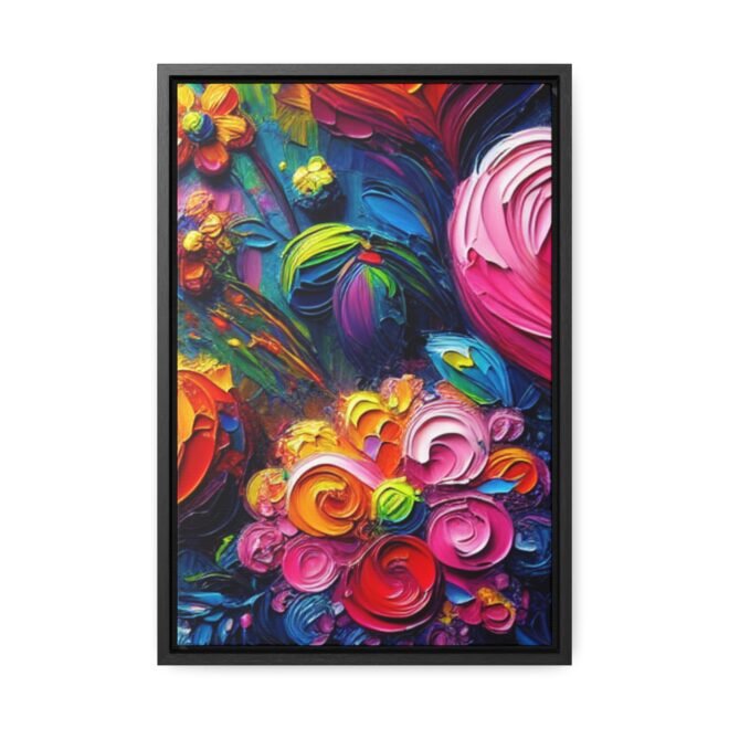 Heart Flowers Gallery 100% Cotton Canvas Wraps with Frame - Image 41