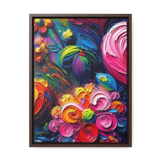 Heart Flowers Gallery 100% Cotton Canvas Wraps with Frame - Image 37