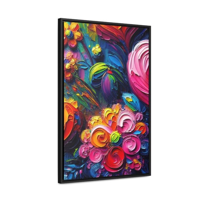 Heart Flowers Gallery 100% Cotton Canvas Wraps with Frame - Image 90