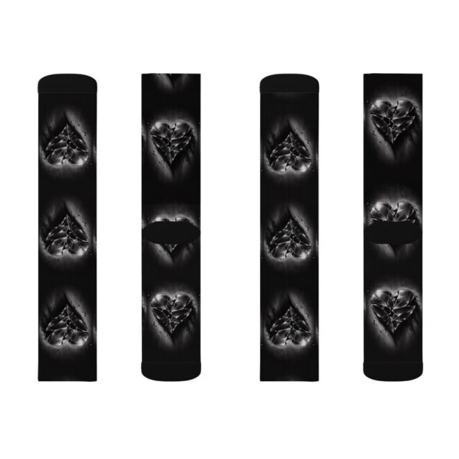 Broken Heart Sublimation Socks - Image 2