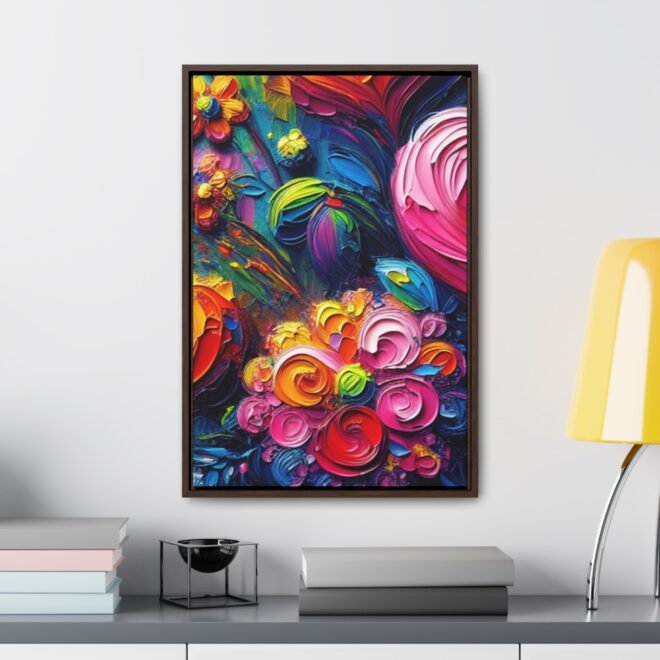 Heart Flowers Gallery 100% Cotton Canvas Wraps with Frame - Image 72