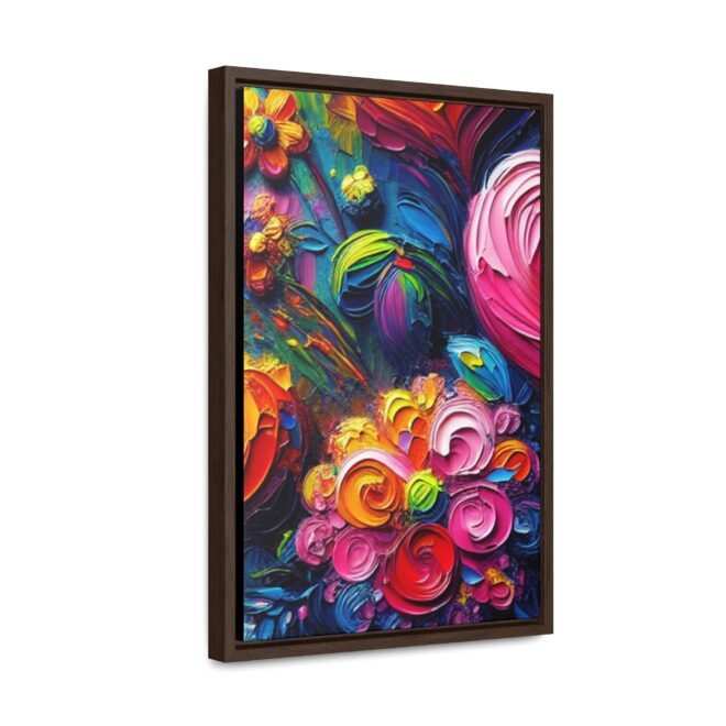 Heart Flowers Gallery 100% Cotton Canvas Wraps with Frame - Image 46