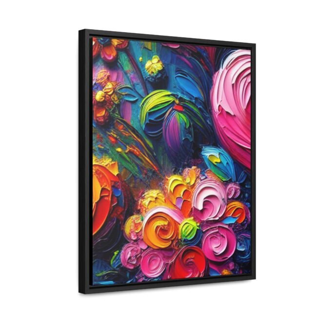 Heart Flowers Gallery 100% Cotton Canvas Wraps with Frame - Image 58
