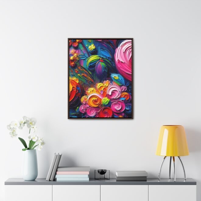 Heart Flowers Gallery 100% Cotton Canvas Wraps with Frame - Image 104