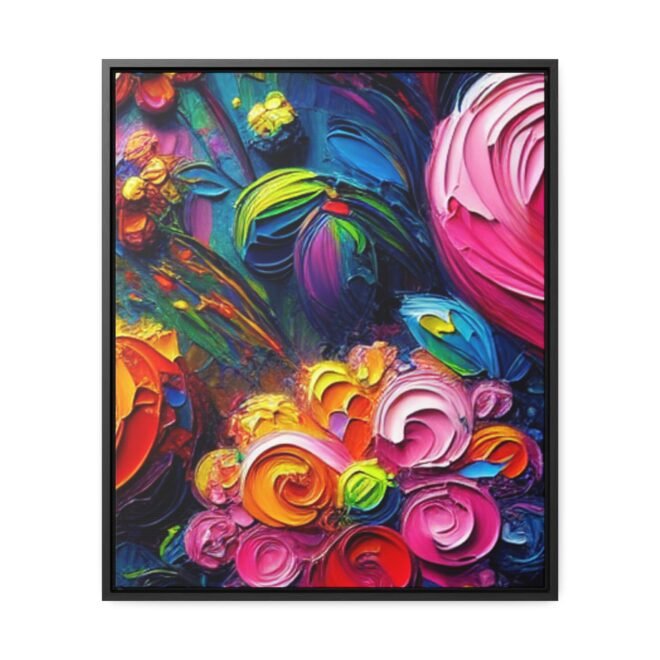 Heart Flowers Gallery 100% Cotton Canvas Wraps with Frame - Image 81