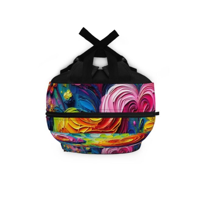 Floral Love Brightly Colored Painting Backpack - Image 4