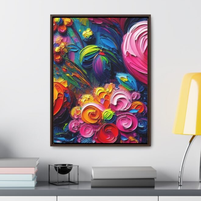 Heart Flowers Gallery 100% Cotton Canvas Wraps with Frame - Image 80