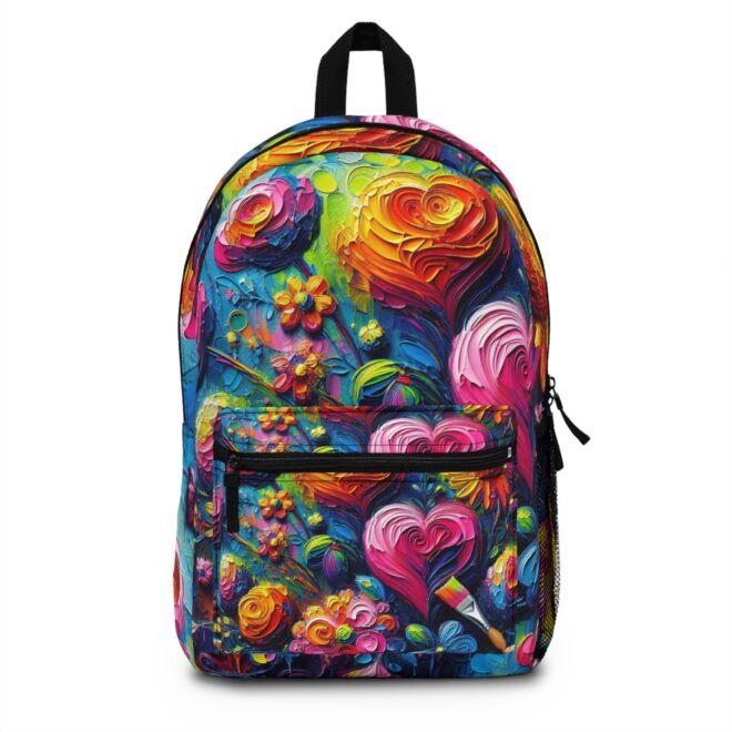 Floral Love Brightly Colored Painting Backpack